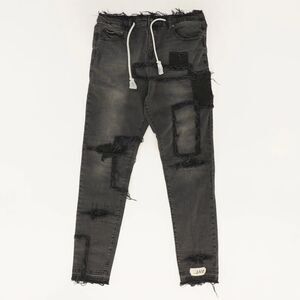 Val Kristopher Men's Black Distressed Skinny Jeans Sz 36 X 32